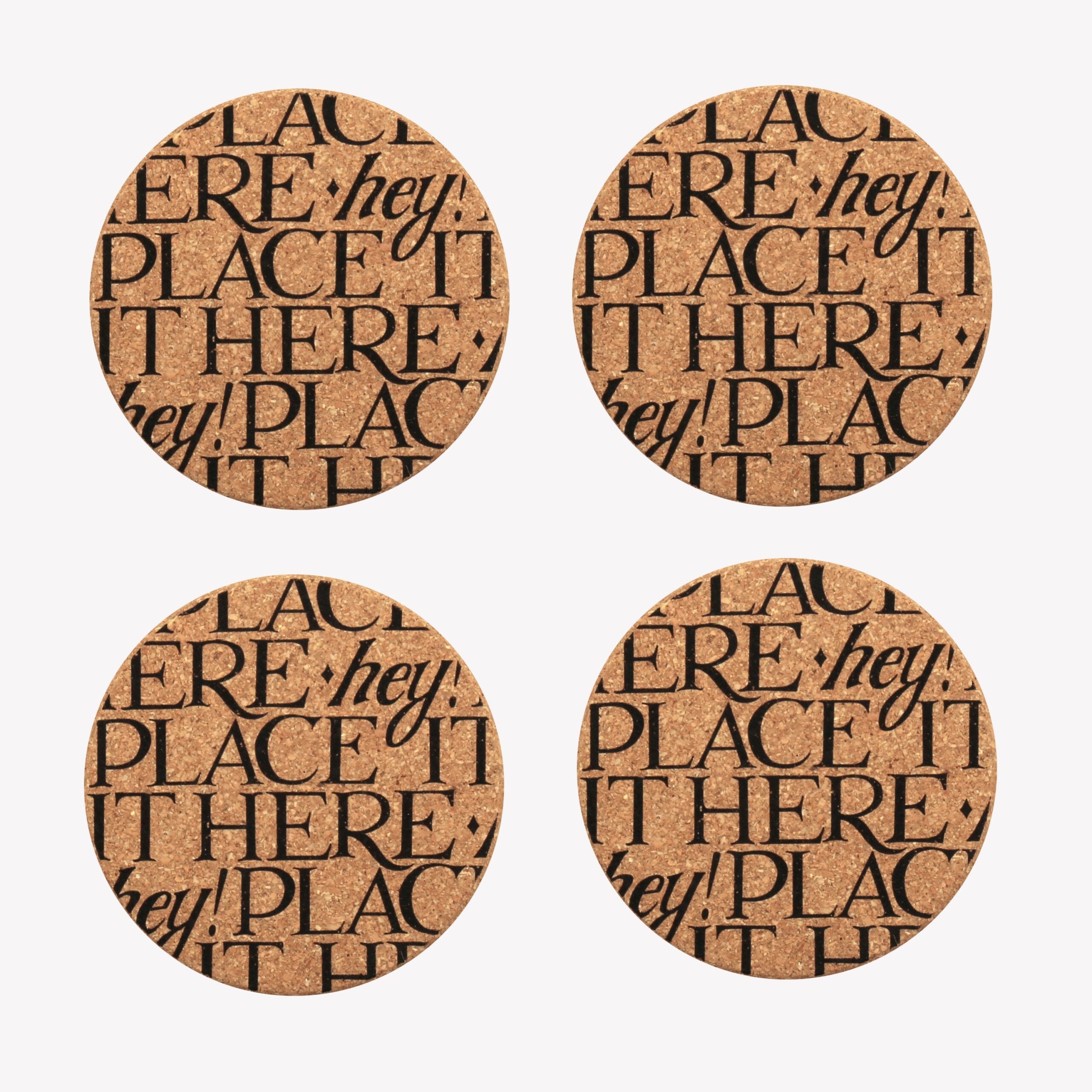 Emma Bridgewater | Black Toast Set of 4 Cork Coasters - Image 3