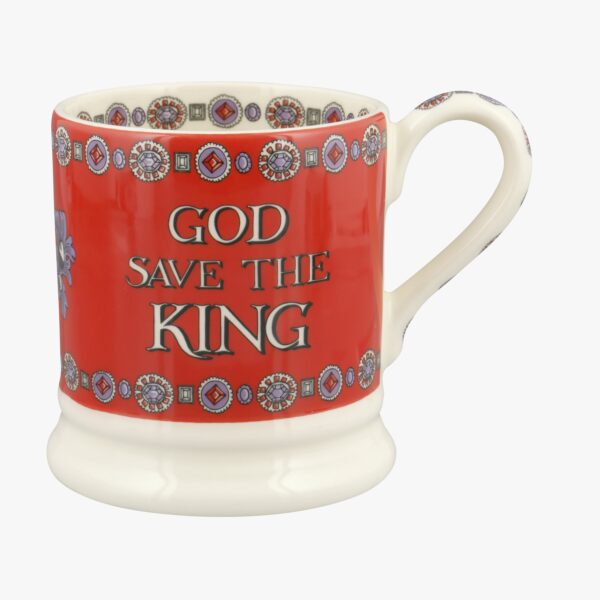 Emma Bridgewater |  Seconds God Save The King 1/2 Pint Mug - Unique Handmade & Handpainted English Earthenware Tea/Coffee Mug - Image 2