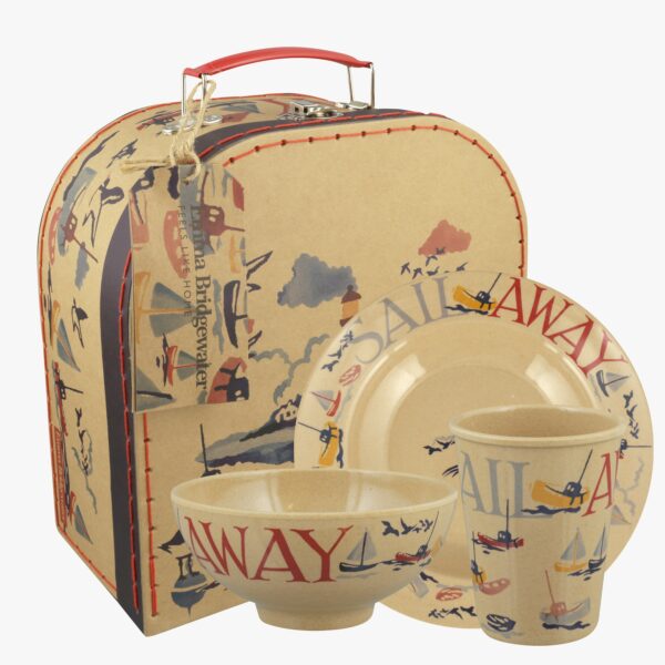 Emma Bridgewater  Little Sailor 3 Piece Children's Rice Husk Suitcase Set