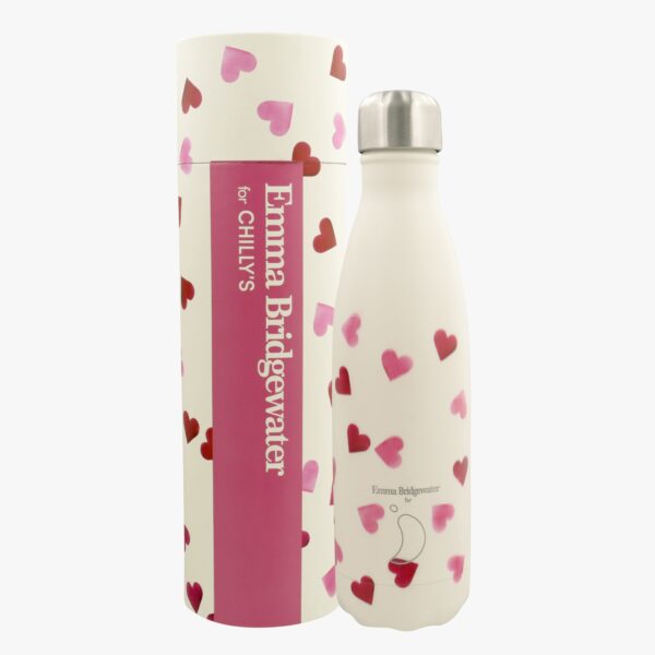 Emma Bridgewater  Pink Hearts Chilly's Bottle 500ml - Image 2