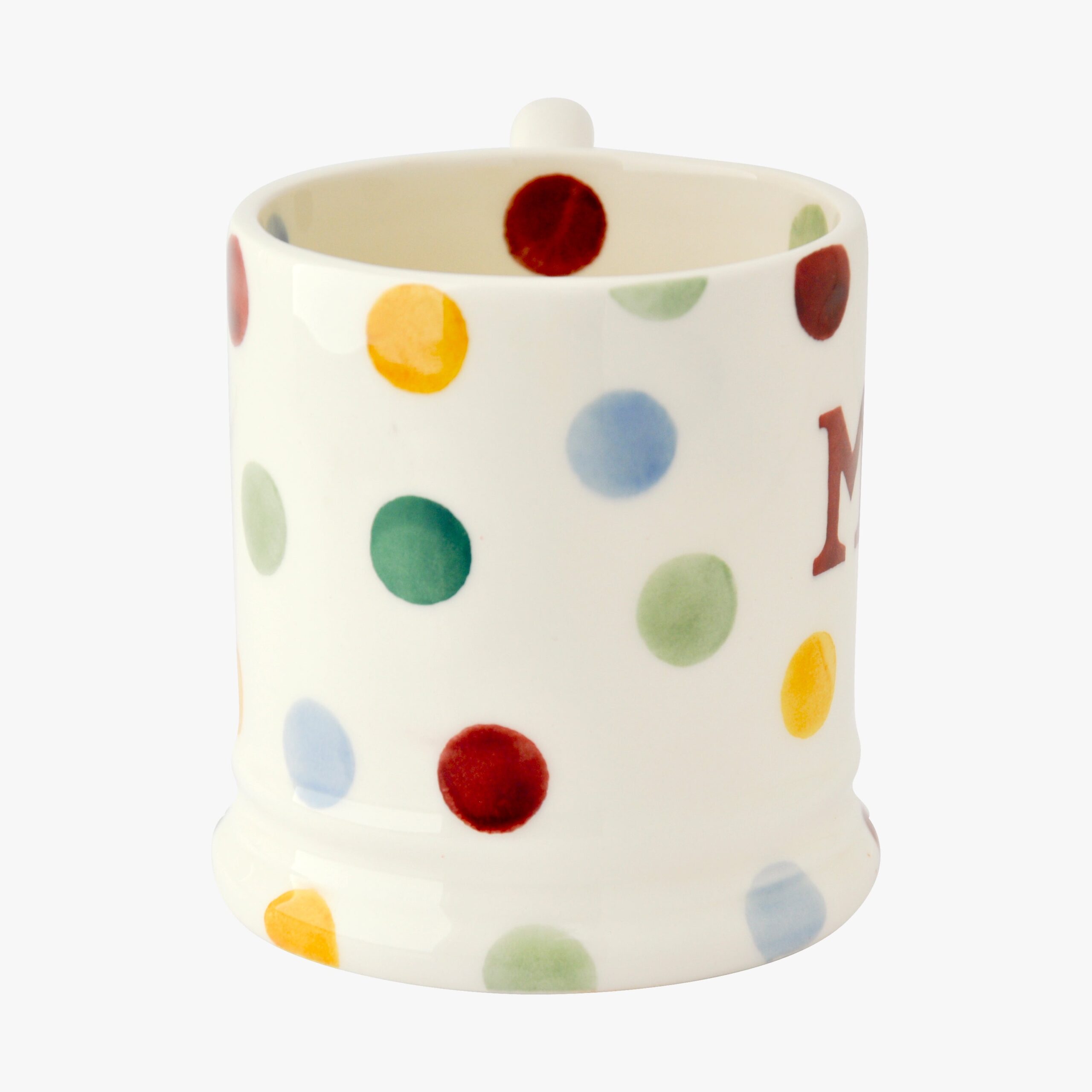 Emma Bridgewater | Seconds Polka Dot Mr 1/2 Pint Mug - Unique Handmade & Handpainted English Earthenware Tea/Coffee Mug - Image 5
