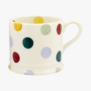 Emma Bridgewater | Seconds Polka Dot Small Mug - Unique Handmade & Handpainted English Earthenware Tea/Coffee Mug