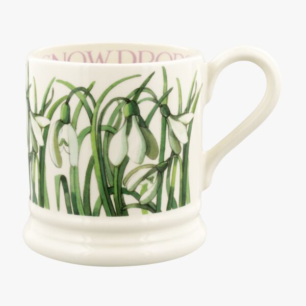 Emma Bridgewater  Seconds Snowdrop 1/2 Pint Mug - Unique Handmade & Handpainted English Earthenware Tea/Coffee Mug - Image 2