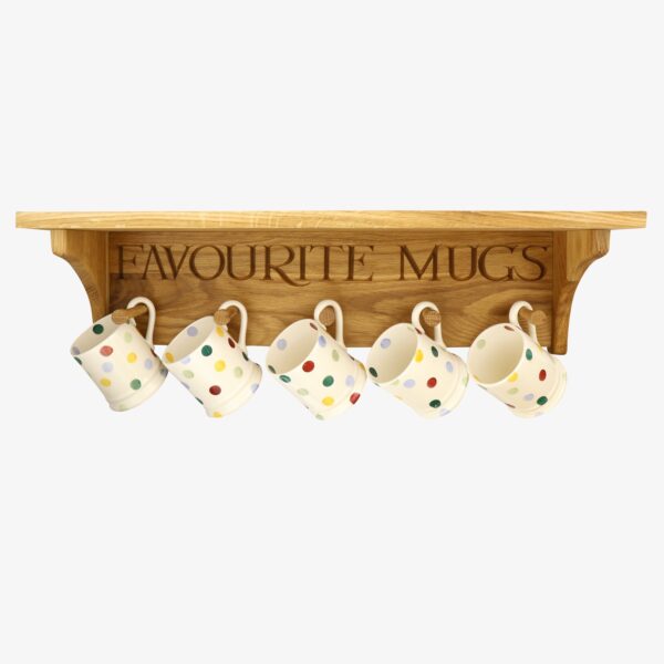 Black Toast Wooden Kitchen Shelf  | Emma Bridgewater