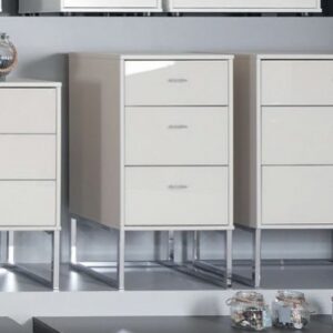 Wiemann Vigo 3 Drawer Bedside Cabinet in Champagne -60cm