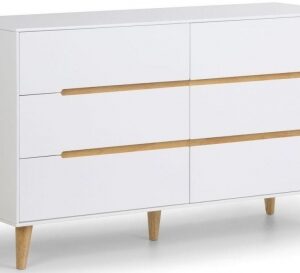 Alicia White 6 Drawer Wide Chest