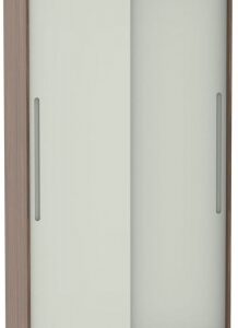 Monaco Cashmere and Carini Walnut 2 Door Sliding Wardrobe