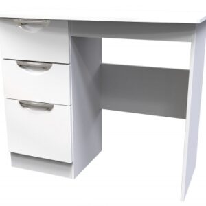 Camden White Gloss 3 Drawer Single Dressing Table