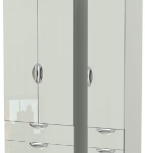 Camden Cashmere 3 Door Triple Wardrobe - 4 Drawers