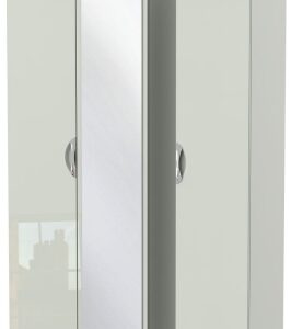 Camden Cashmere 3 Door Tall Triple Wardrobe - 1 Mirror