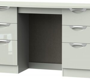 Camden Gloss Cashmere 6 Drawer Double Dressing Table