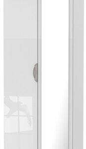 Camden White Gloss 2 Door Tall Wardrobe - 1 Mirror