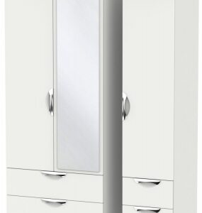 Camden Grey 3 Door Combi Wardrobe - 1 Mirror