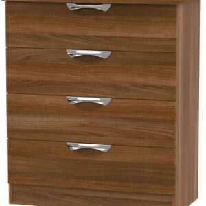 Camden Walnut Effect 4 Drawer Chest