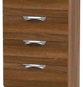 Camden Walnut Effect 4 Drawer Midi Chest