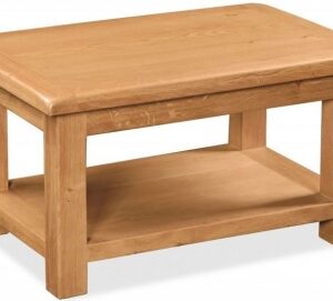 Salibury Premium Oak 110cm Coffee Table with Shelf