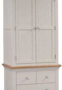 Homestyle GB Cotswold Oak and Painted 2 Door 3 Drawer Wardrobe