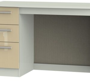 Knightsbridge Gloss Mushroom and Cashmere Matt 3 Drawer Desk