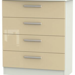 Knightsbridge Mushroom and Cashmere Matt 4 Drawer Chest