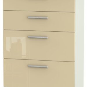 Knightsbridge Mushroom and Cashmere Matt 4 Drawer Deep Chest