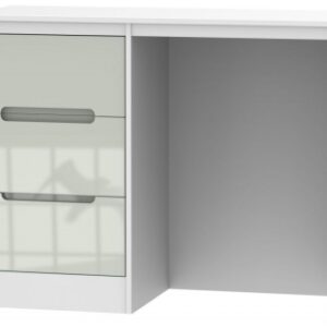 Monaco Gloss Cashmere and White 3 Drawer Single Dressing Table