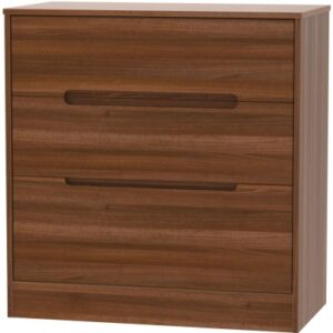 Monaco Noche Walnut 3 Drawer Deep Chest