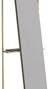 Federico Wenge Accent Floor Mirror with Brass Frame