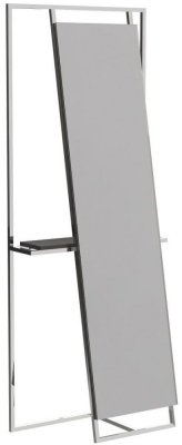 Federico Wenge Accent Floor Mirror with Chrome Frame