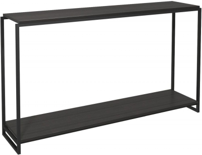Federico Wenge Console Table with Black Metal Frame