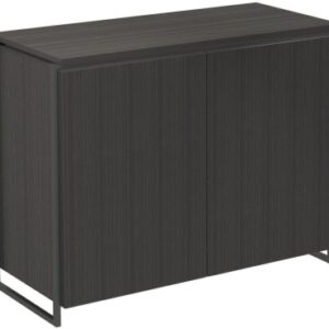 Federico Wenge 2 Door Small Sideboard with Black Metal Frame