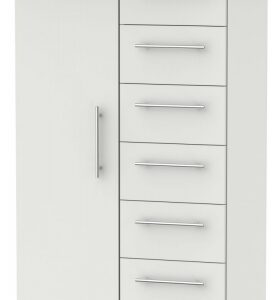 Sherwood Grey 1 Door Midi Wardrobe