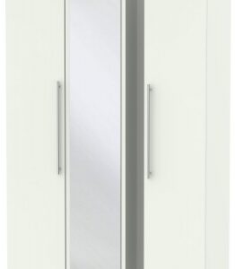 Sherwood Porcelain 3 Door Tall Triple Wardrobe - 1 Mirror