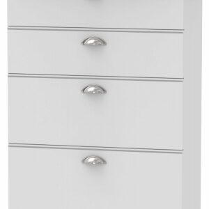 Victoria Grey and Riviera Oak 4 Drawer Deep Chest