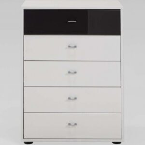 Wiemann Tokio 5 Drawer Chest in Champagne with Silver Handle