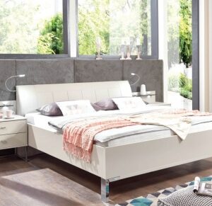 Wiemann Vigo 5ft King Size Champagne Faux Leather Cushion Bed - 150cm x 200cm