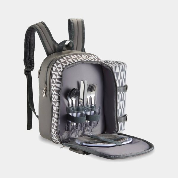 Grey Picnic Backpack - 2 Person