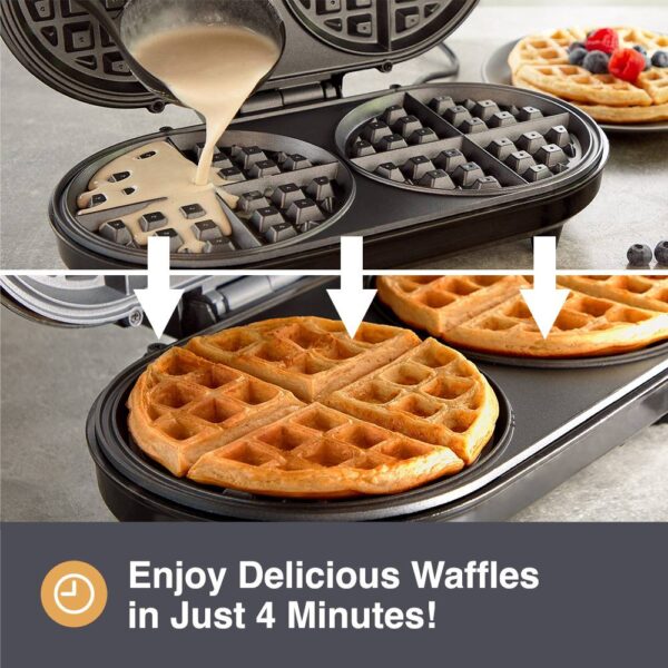 Dual Round Waffle Maker - Image 4