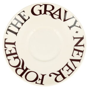 Seconds Black Toast Gravy Saucer Earthenware | Emma Bridgewater