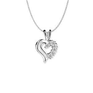 Newbridge Silverware Double Heart Cubic Zirconia Pendant