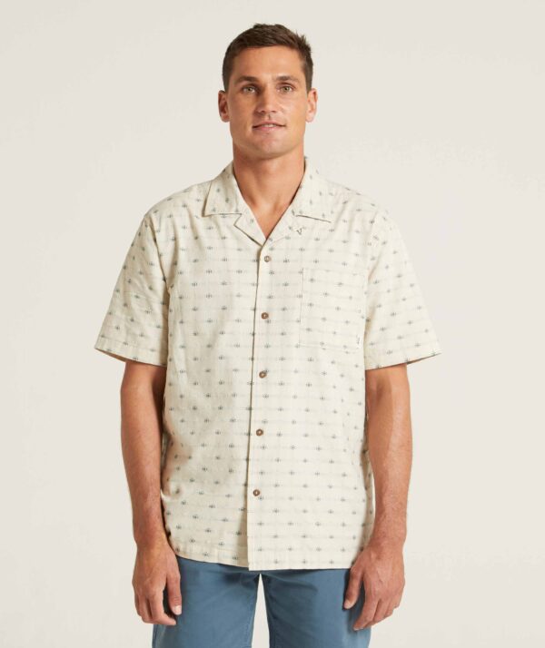 Mens Cotton Short Sleeve Shirt - Moth