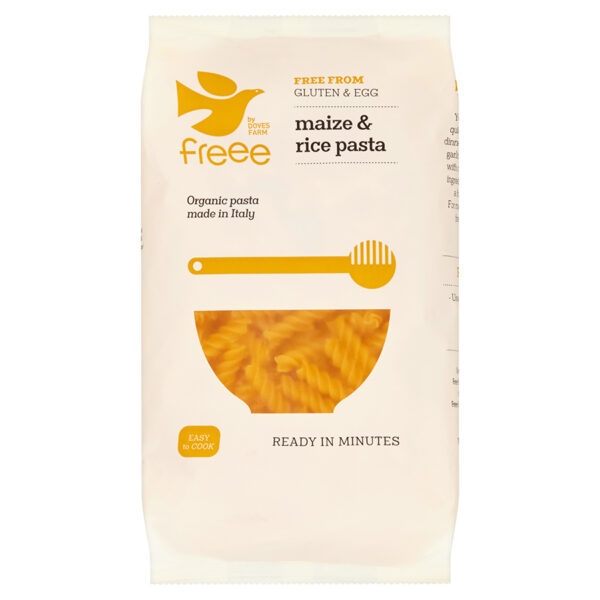 Doves Farm Gluten Free Organic Maize & Rice Fusilli Pasta - 500g