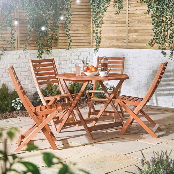 4 Seater Wooden Dining Set - Image 2