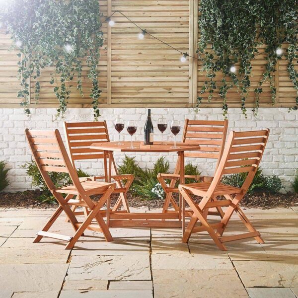 4 Seater Wooden Dining Set - Image 3