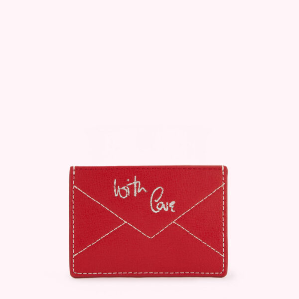 Red Lulu Mail Envelope Cardholder Red Lulu Mail Envelope Cardholder