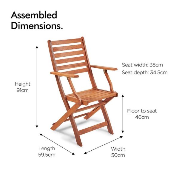 2 Pack Wooden Folding Chairs - Image 4