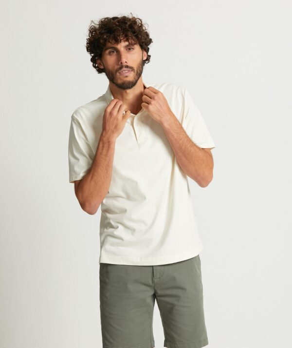 Mens Organic Cotton Golfer - Ecru