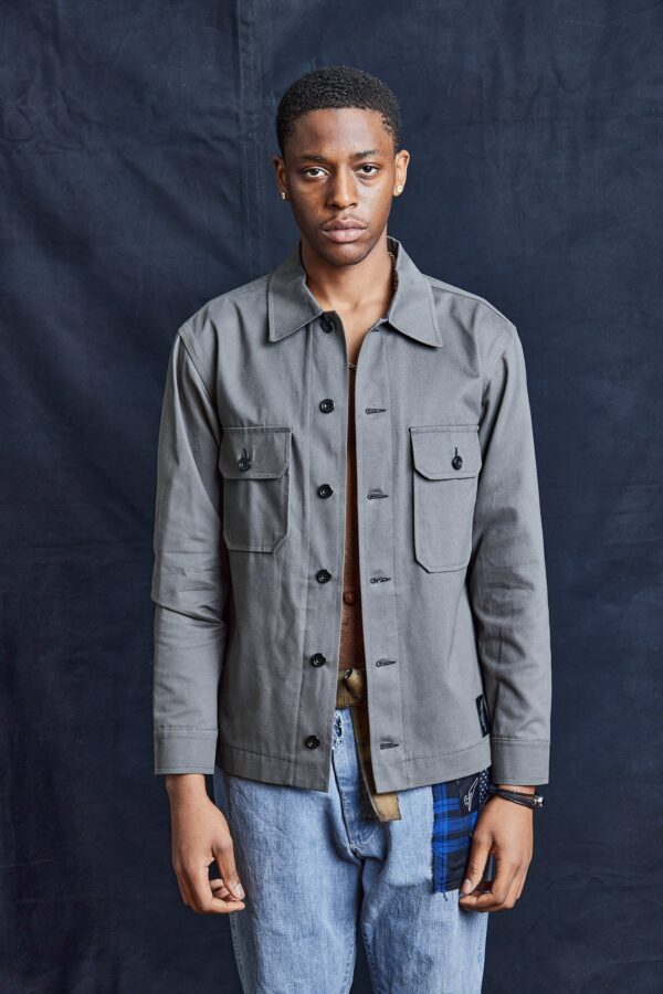 Cotton Workshirt in Charcoal Grey | Size: XL