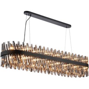 Bond Street Black Smoke Rectangular Chandelier
