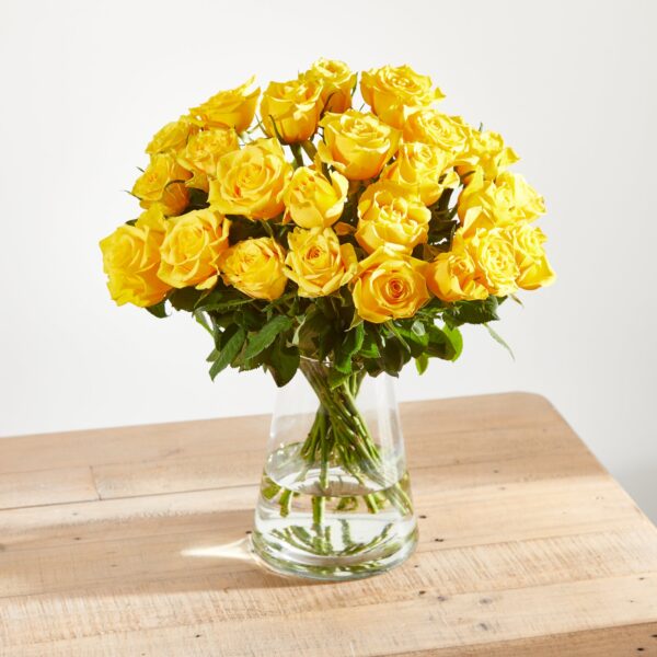 24 Fairtrade Yellow Roses