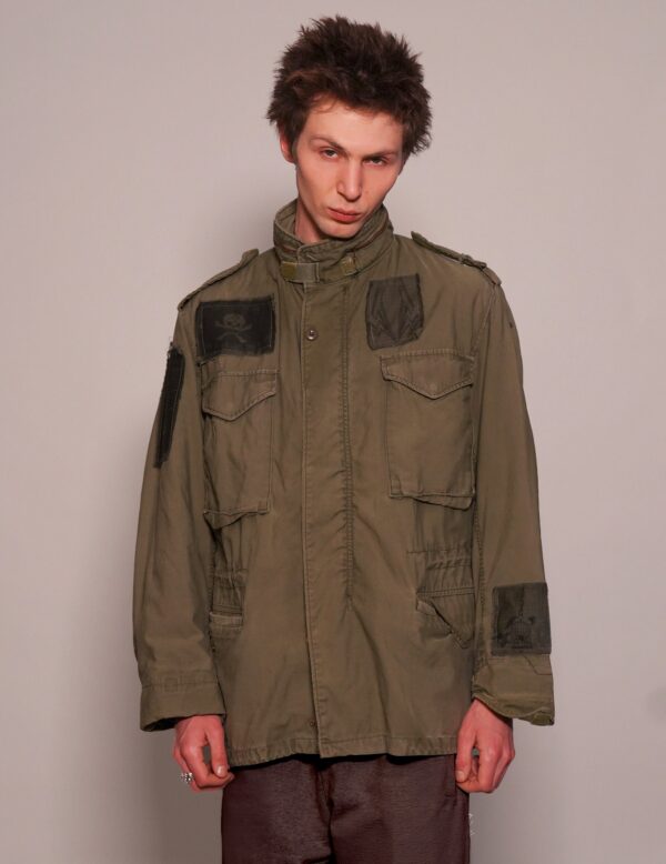 Vintage 70s Patched US Military Airforce Reflective M65 Coat | Size: L/XL